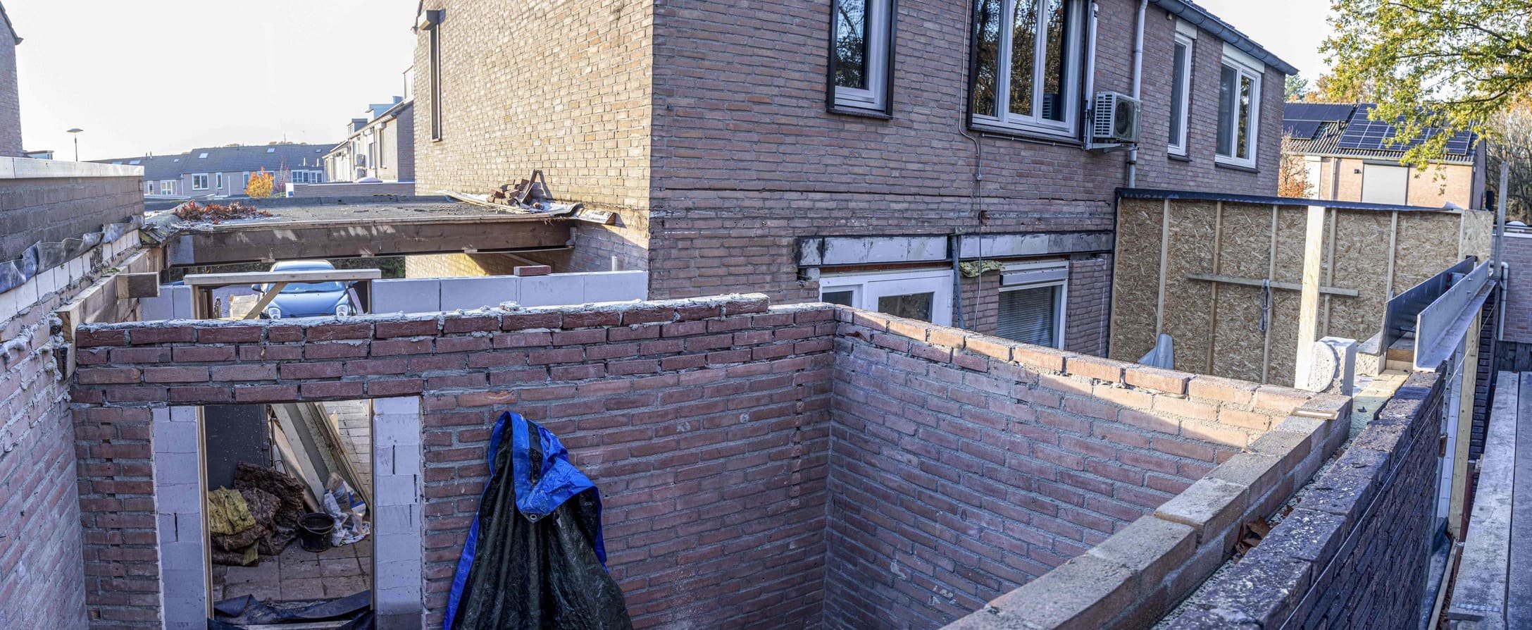 Verbouwing in uitvoering